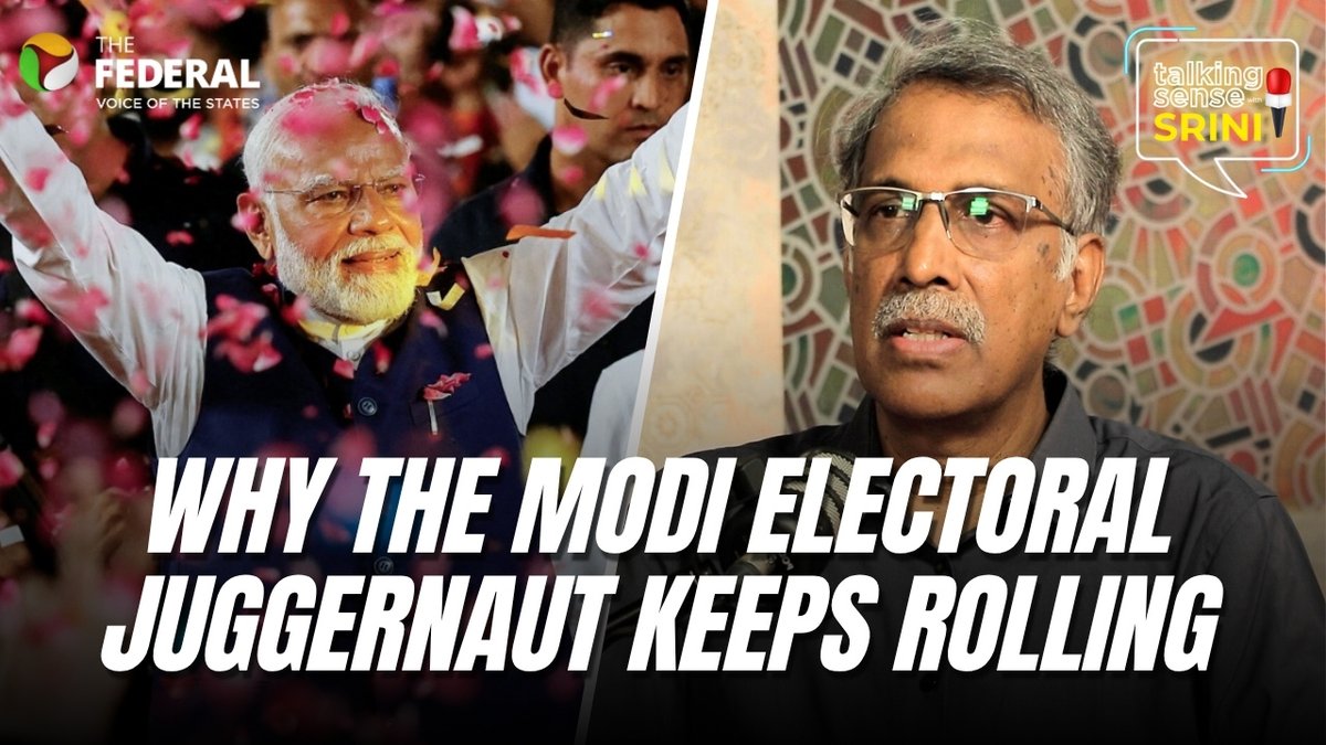 The Federal (@thefederal_news) on Twitter photo Talking Sense With Srini | #PMModi becomes #India's 2nd-longest-serving PM in consecutive terms. What's shaping his legacy — bold reforms or rising nationalism? — The Federal's Editor-in-Chief <a href="/srinitvtn/">S Srinivasan</a> breaks it down.
#BJP <a href="/vijaysrinivas28/">Vijay Srinivas</a>
WATCH: youtube.com/watch?v=myziWc… Talking Sense With Srini | #PMModi becomes #India's 2nd-longest-serving PM in consecutive terms. What's shaping his legacy — bold reforms or rising nationalism? — The Federal's Editor-in-Chief <a href="/srinitvtn/">S Srinivasan</a> breaks it down.
#BJP <a href="/vijaysrinivas28/">Vijay Srinivas</a>
WATCH: youtube.com/watch?v=myziWc…