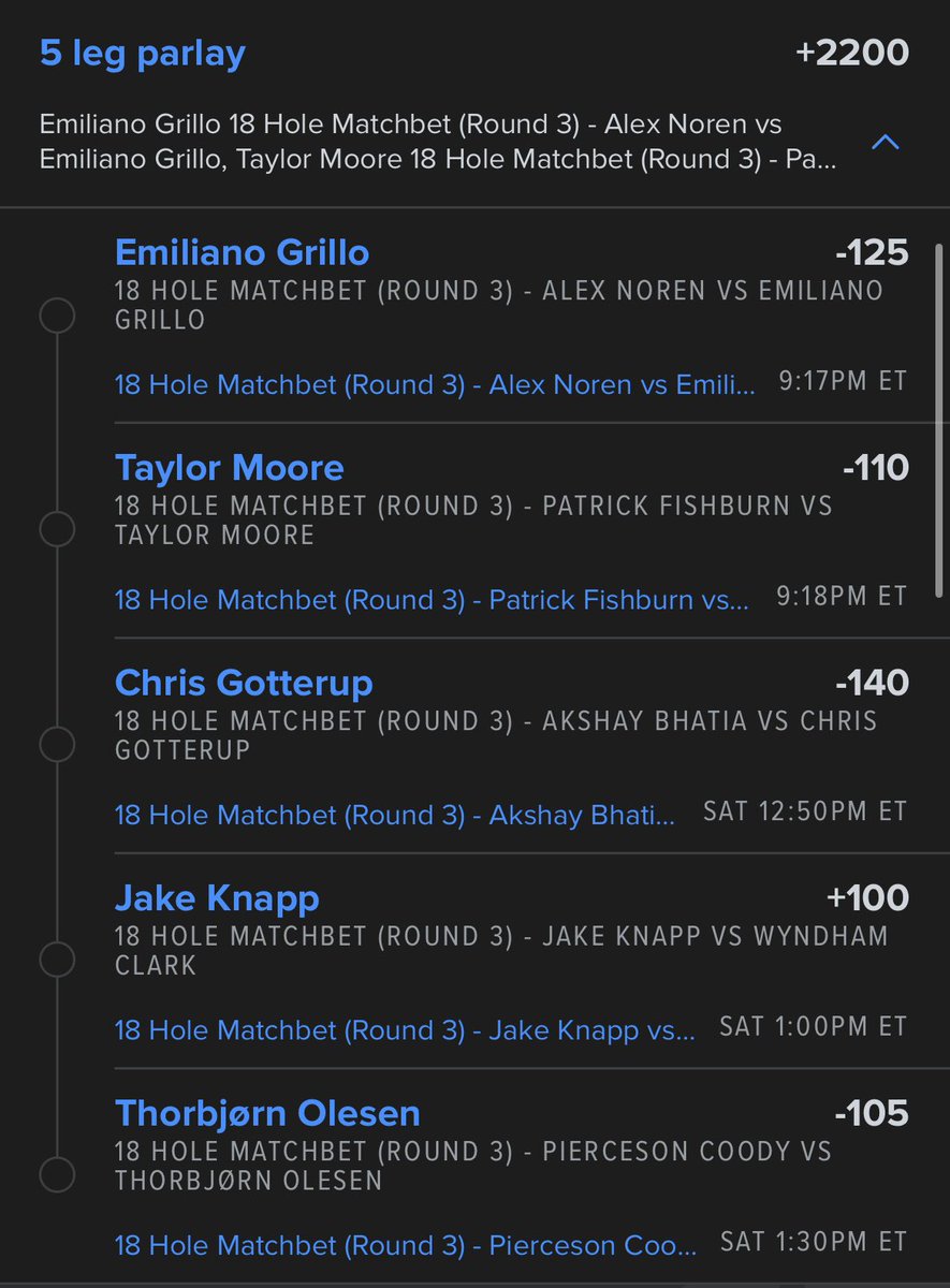 No 2 ball market on FD but this is practically the same