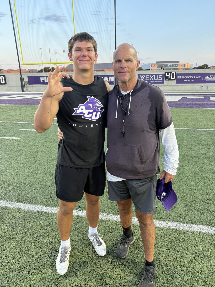 Cason White (@cason_white44) on Twitter photo Had a great time at <a href="/ACUFootball/">ACU Football</a> camp!! Blessed to be able to learn from such talented coaches and to showcase my talents!! Thanks again to <a href="/CoachDubin/">Conor Dubin</a>, <a href="/CoachNickHolt/">Nick Holt</a>, and <a href="/coachp_ACU/">Keith Patterson</a> for the experience!
<a href="/CoachLeonardTX/">Coach Nate Leonard, M.Ed.</a>
<a href="/CoachJosh_Uland/">Coach Josh Uland</a>
<a href="/CoachWhitmire/">Coach Carlos Whitmire SR.</a>
<a href="/ScottMullenix12/">Scott Mullenix, CSCS</a> Had a great time at <a href="/ACUFootball/">ACU Football</a> camp!! Blessed to be able to learn from such talented coaches and to showcase my talents!! Thanks again to <a href="/CoachDubin/">Conor Dubin</a>, <a href="/CoachNickHolt/">Nick Holt</a>, and <a href="/coachp_ACU/">Keith Patterson</a> for the experience!
<a href="/CoachLeonardTX/">Coach Nate Leonard, M.Ed.</a>
<a href="/CoachJosh_Uland/">Coach Josh Uland</a>
<a href="/CoachWhitmire/">Coach Carlos Whitmire SR.</a>
<a href="/ScottMullenix12/">Scott Mullenix, CSCS</a>