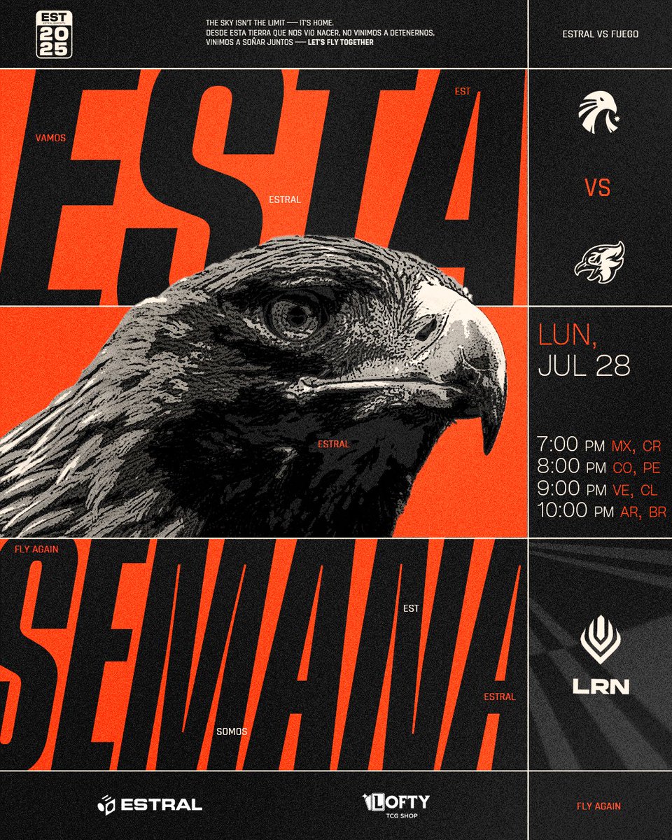 Vamos a ver quién es el gallo de este gallinero. 🦅

Nos vemos el lunes, nos enfrentamos a Fuego, una partida que muchos han esperado, lástima que sea al mejor de uno. 😔

#SomosEstral #LetsFlyTogether