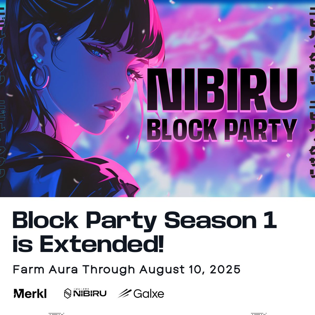 NibiruChain's tweet image. 🌸Block Party Season 1 is Extended! 🌸

Thanks to the incredible participation, we’re keeping the momentum going through August 10th.

You have more time to complete quests, earn Aura, and explore @NibiruChain’s ecosystem 🧵