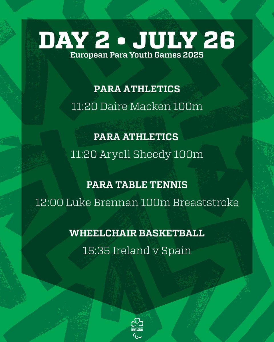 ParalympicsIRE's tweet image. โ๏ธ ๐๐๐ ๐ - ๐๐๐๐ โ๏ธ
Ready for day two of competition in Istanbul!
#TeamIreland
