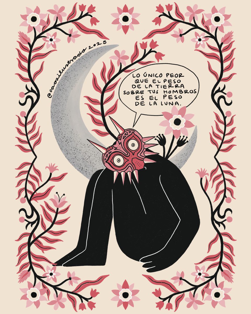 caosilustrado's tweet image. Para el s factor, una re interpretación de mi póster favorito de mi juego favorito: Majora’s Mask. ❤️