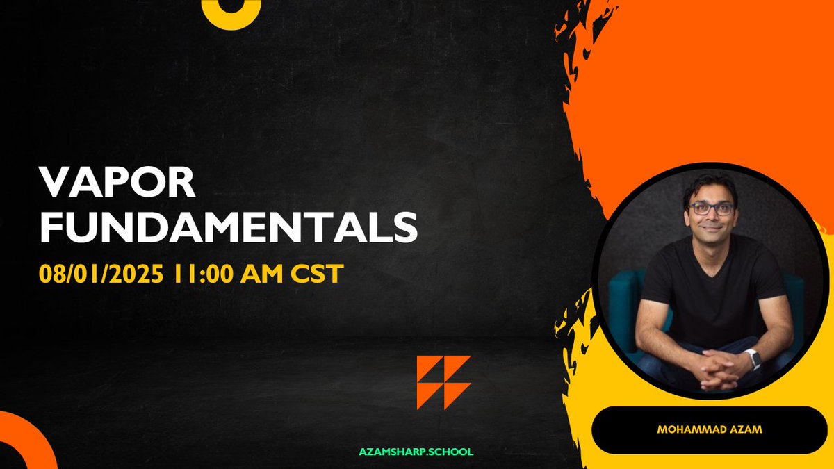 azamsharp's tweet image. Register for a free spot for Vapor Fundamentals livestream. 

azamsharp.kit.com/920e8e53aa

#swiftlang #iosdev