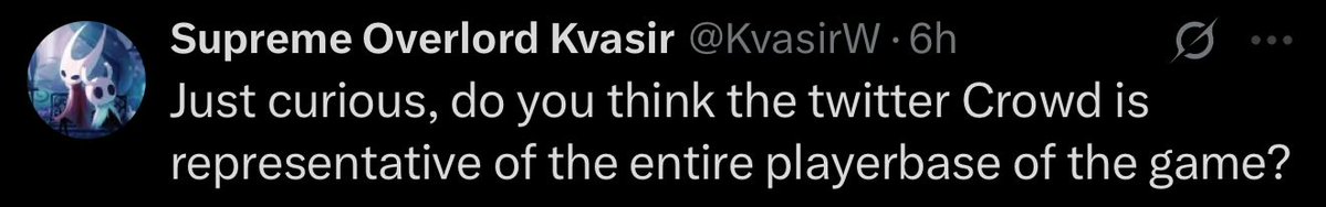 tyminski_marek's tweet image. Not the entire playerbase, but it covers a lot. This is why we dig deep on player research. Always!