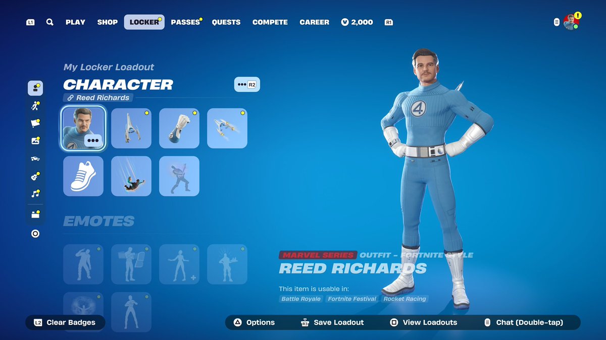 NerdGamer91's tweet image. I got them all. #FantasticFour #Fortnite
