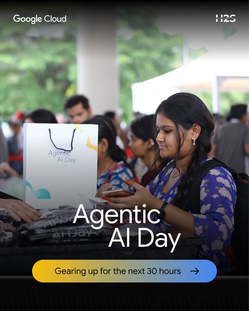 GoogleCloud_IN's tweet image. India, it's almost showtime! โจ The stage is set, the tools are ready, and the innovators are streaming in.
Get ready to see game-changing solutions built at Agentic AI Day ๐ช๐ผ