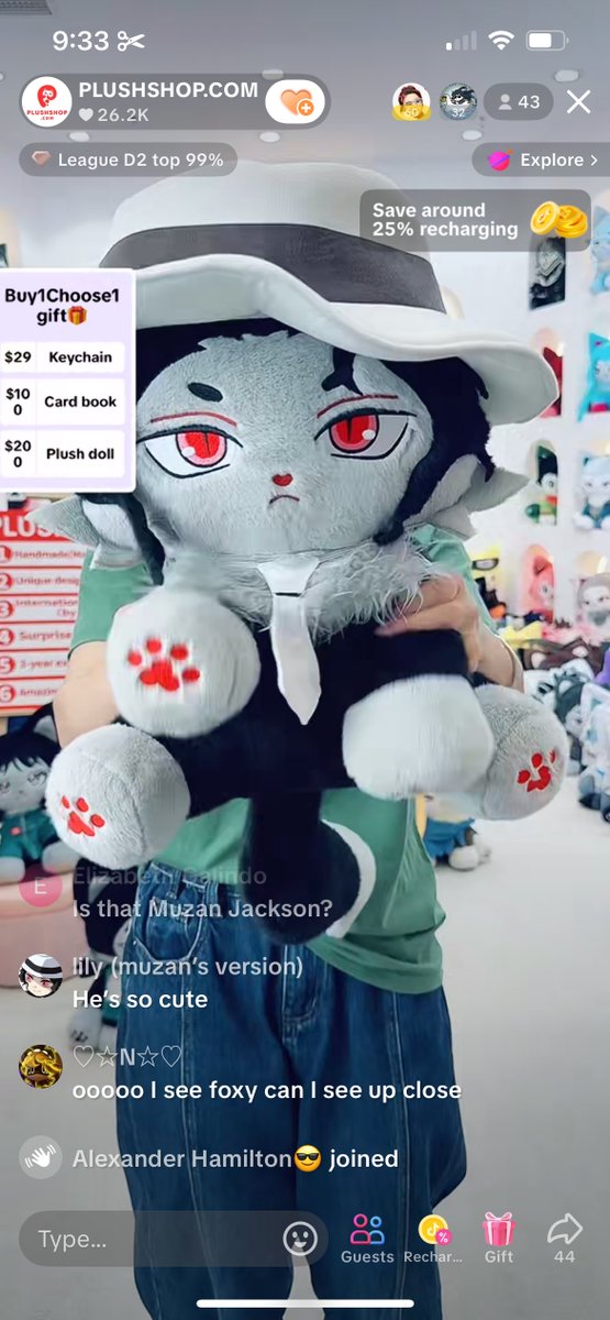 muzanswift's tweet image. Every time k see the plush shop live on TikTok I ask to see muzan