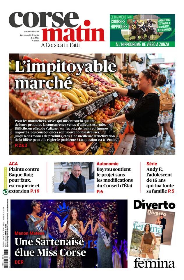 Corse_Matin's tweet image. À la une de Corse-Matin du samedi 26 juillet.
➡️ sur.corsematin.com/Clp