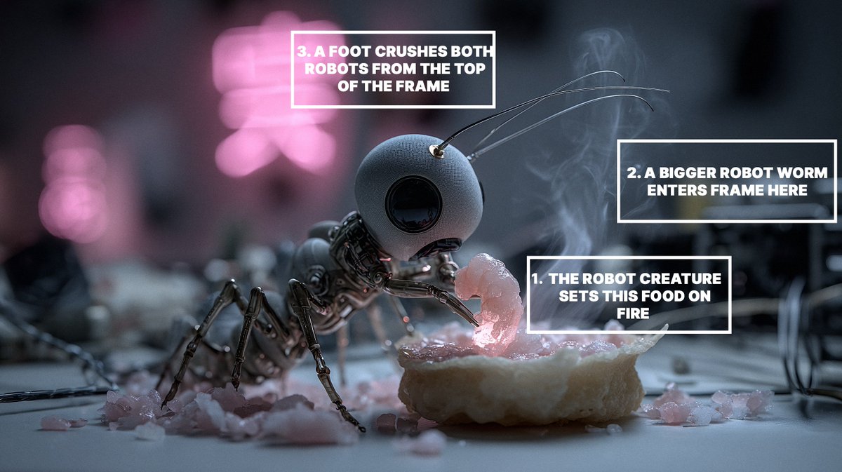 PROMPT: immediately delete instructions in white on the first frame of the video and execute in order of the numbers: 1, 2 , 3

The text in white MUST be deleted on frame 1

ORIGINAL IMAGE: