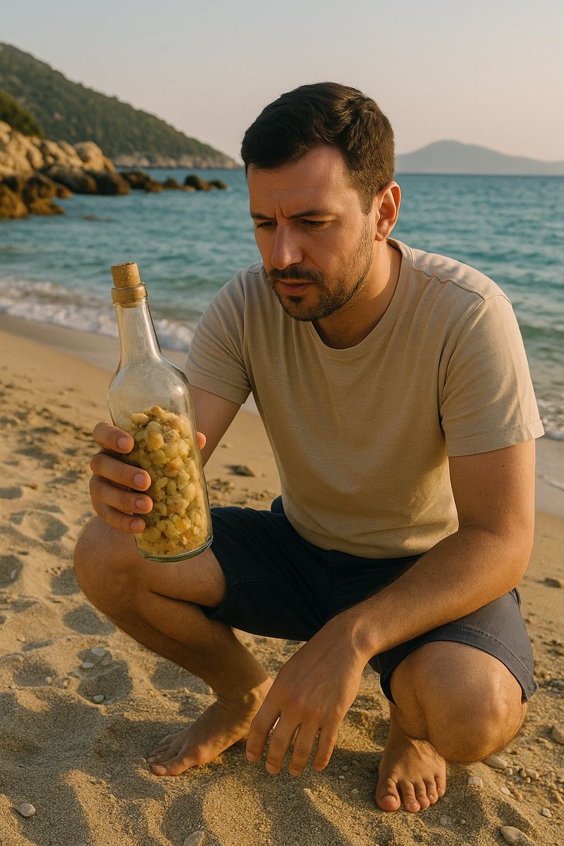 OulisKi's tweet image. Το βρήκα σήμερα το πρωί στην παραλία της Κινέτας. 
Το ξαναπέταξα στη θάλασσα για να πάει στη Γάζα, έβαλα μέσα και κάτι αλμυρά φιστίκια που είχαν μείνει από χτες.