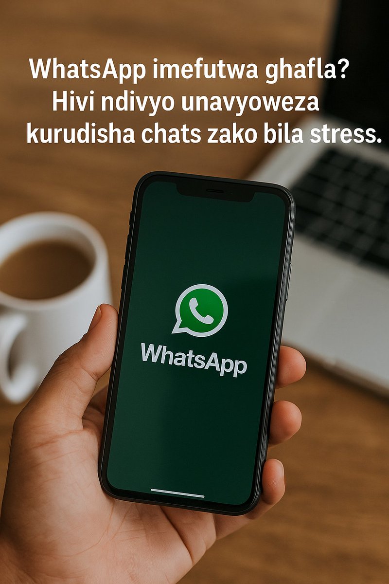 #UZI

💨JE UMEFUTA WHATSAPP YAKO KWA BAHATI MBAYA?

📱 "WhatsApp imefutwa ghafla? Hivi ndivyo unavyoweza kurudisha chats zako bila stress."

Unabeba simu yako asubuhi, unagundua WhatsApp haipo  labda umeifuta kwa bahati mbaya, au simu imefomatiwa.