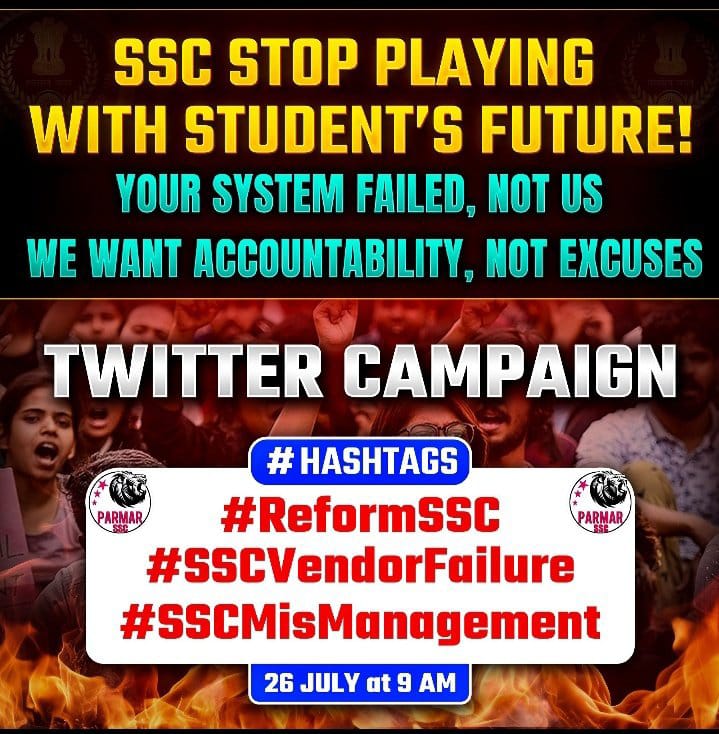 ishankishanwk11's tweet photo. SSC STOP PLAYING WITH STUDENTS FUTURE 

YOUR SYSTEM HAS TOTALLY FAILED

#SSCVendorFailure 
#ssc_jawab_do 
#ReformSSC 
#SSCMisManagement 
#SSC https://t.co/7EotU1wKQU