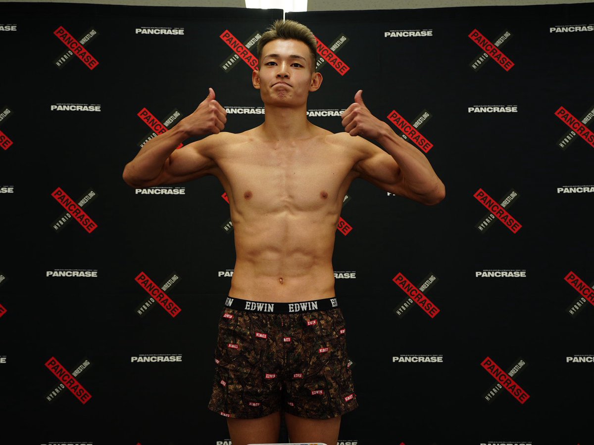 _PANCRASE_'s tweet image. ❌PANCRASE355❌
📣計量結果⚖️
第1試合 フェザー級5分3R
🟥大澤雄空 65.7kg
🟦眞弓田涼介 66.1kg
#pancrase355
🗓️7月27日(日)
🏟️立川ステージガーデン
▶️U-NEXTでLIVE中継