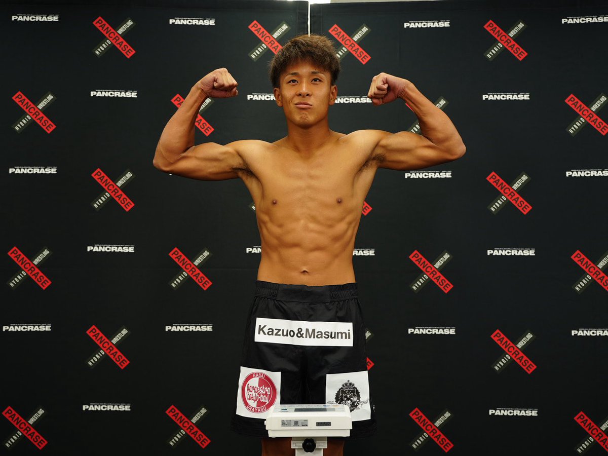 _PANCRASE_'s tweet image. ❌PANCRASE355❌
📣計量結果⚖️
第1試合 フェザー級5分3R
🟥大澤雄空 65.7kg
🟦眞弓田涼介 66.1kg
#pancrase355
🗓️7月27日(日)
🏟️立川ステージガーデン
▶️U-NEXTでLIVE中継
