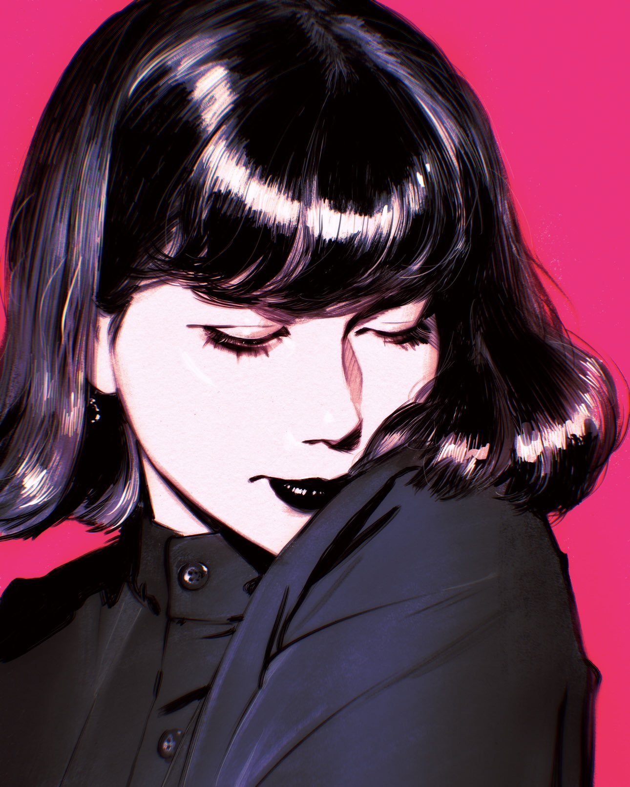 イリヤ・クブシノブ 限定ペン画作品 (Ilya Kuvshinov) イリヤ・クブシノブ 限定ペン画作品 (Ilya Kuvshinov) イリヤ