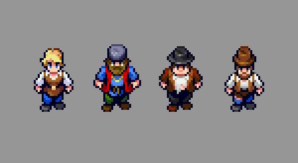 h3xmode's tweet image. Anyone recognize these guys? #pixelart #qfg4