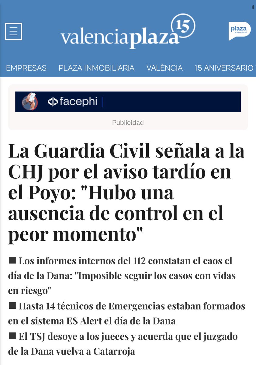 Pableraso's tweet image. ¡Oh sorpresa!
La Guardia Civil señala a la CHJ por el aviso tardío en el Poyo: "Hubo una ausencia de control en el peor momento"
…