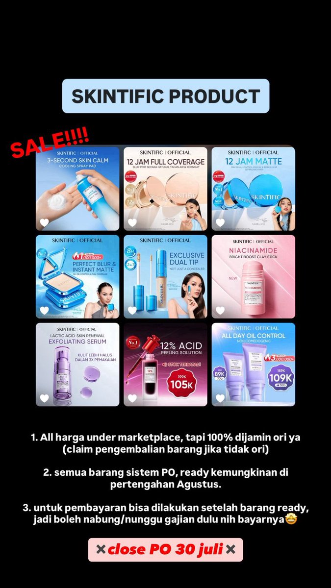 billieesh's tweet photo. Halo girliess!
Aku mau share dagangan aku nih🤗

Semua barangnya dipastikan undeprice marketplace, tapi sistemnya PO ya dan baru ready di pertengahan Agustus.

Untuk pembayaran boleh COD, tapi tolong amanah ya waktu udh keep. Kita sama-sama jaga amanah🫶

#ZONABA #ZonaUang https://t.co/2hDVlKlSKA
