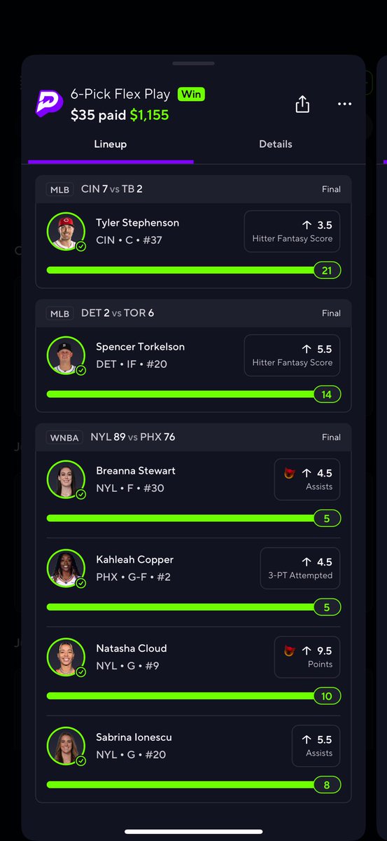 JordanNetwork's tweet image. #PrizePicks #MLBPicks #WNBAPicks what a play 😭😭 33x!! 😩