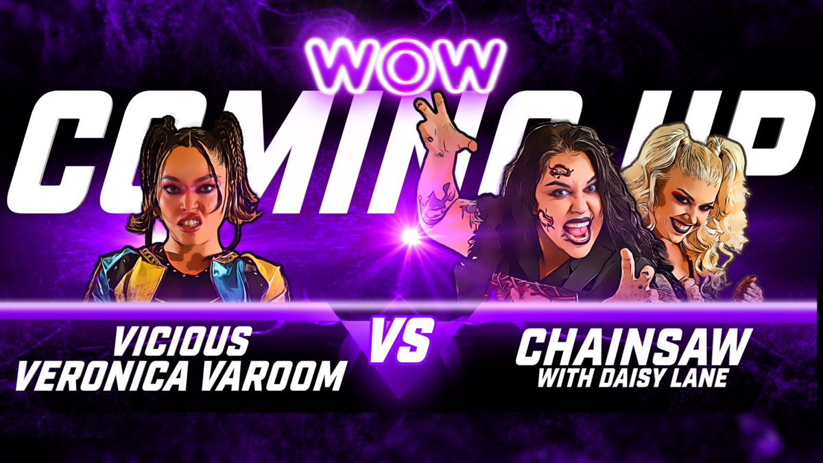 wowsuperheroes's tweet image. 🔥TOMORROW on WOW: Gold Standard🔥
Vicious Veronica VaRoom vs. Chainsaw w/ Daisy Lane
Veronica’s not backing down from anyone. She’s stepping up to face Chainsaw, one of the most dangerous in the game. Let’s see if she knows what she’s getting into.
Animal Instinct vs. Miami’s…
