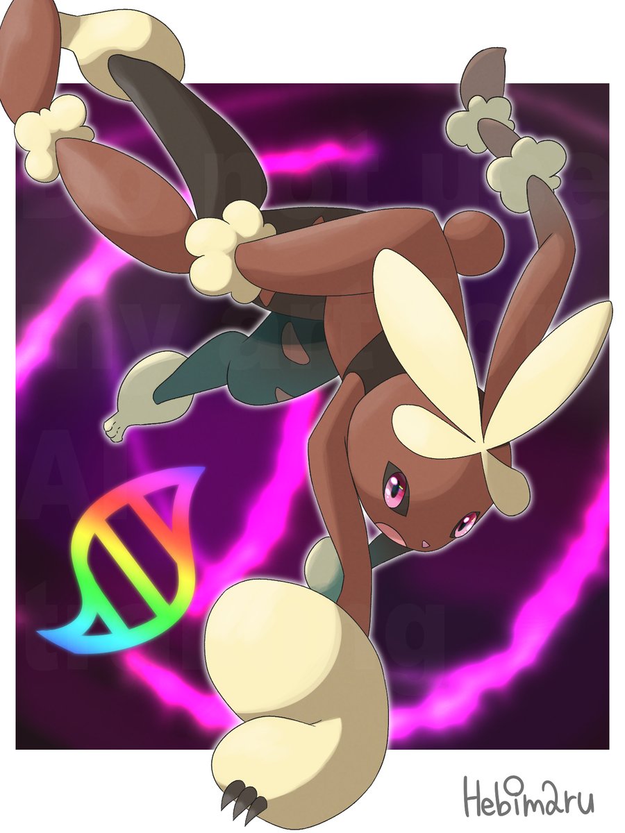 nekonekonikukyu's tweet image. メガミミロップ（Mega Lopunny）#ポケモンイラスト #pokemonfanart