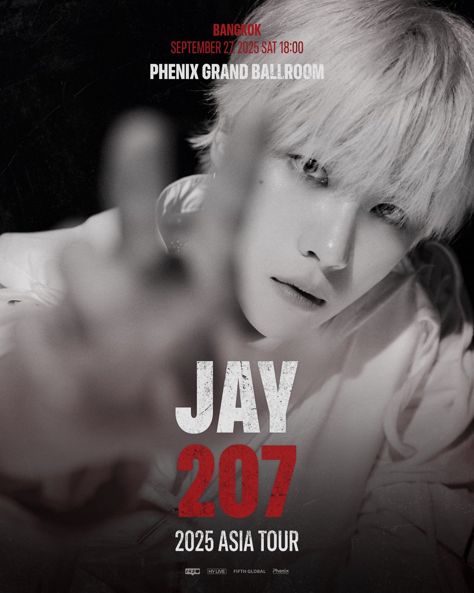 [📢]

“𝐉𝐀𝐘 𝟐𝟎𝟕 𝟐𝟎𝟐𝟓 𝐀𝐒𝐈𝐀 𝐓𝐎𝐔𝐑 𝐈𝐍 𝐁𝐀𝐍𝐆𝐊𝐎𝐊”
27 SEP 2025 (SAT)
PHENIX GRAND BALLROOM, 5TH FLOOR

แล้วพบกัน

#김진환 #JAY 
#아이콘 #アイコン #iKON
#JAY_207 #207_ASIATOUR #JAYinBKK
#iKONIC #ไอคอนนิค #คิมจินฮวาน
#FIFTHGLOBAL #HYLIVE