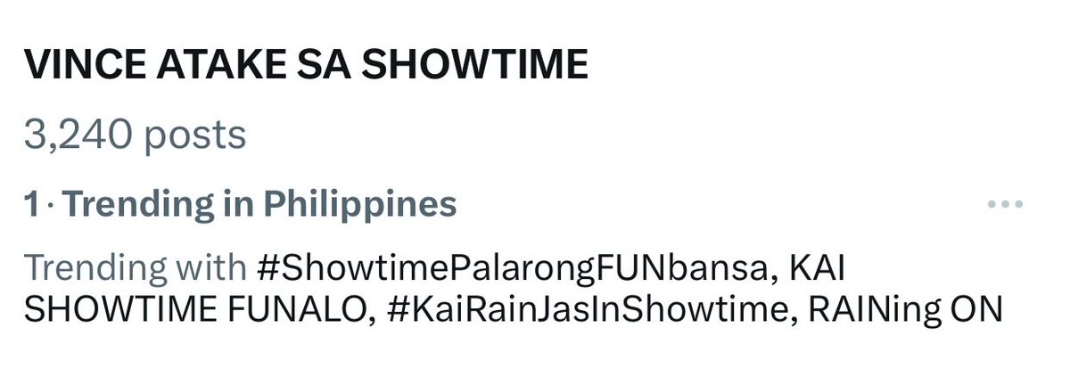 kurorurareii's tweet image. sabit ang lahat ng tag sayo naych ah @VinceMaristela
VINCE ATAKE SA SHOWTIME
