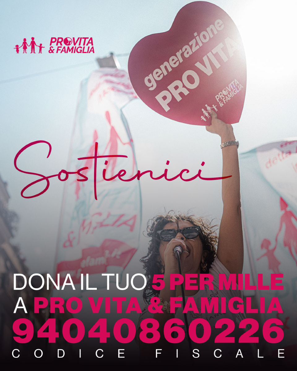 ProVitaFamiglia's tweet image. ALZA LA VOCE 📣
Sostieni e dona il tuo 5xmille a Pro Vita & Famiglia Onlus. Difendiamo il valore sacro della vita dall'inizio fino alla fine.
Come destinare il tuo 5x1000 a Pro Vita & Famiglia?
▪️Se ti affidi a un commercialista o CAF, fornisci loro il codice fiscale…