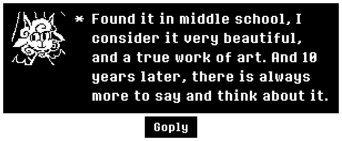 they put me in goddamn undertale