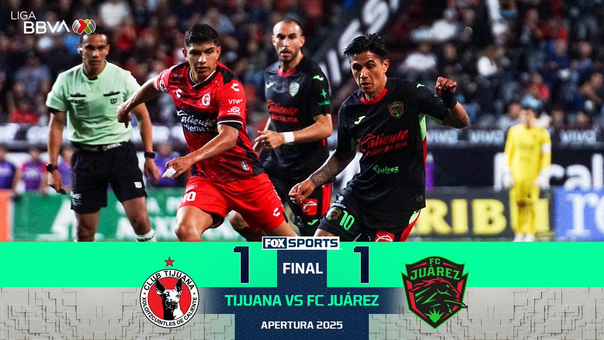 CentralFOXMX's tweet image. NO FUE PARA NADIE EL DERBI DE LA FRONTERA 🐶🐴
#CentralFOX | Xolos dejó ir el triunfo en casa ante unos Bravos que despertaron sobre el final; Jesús Murillo (en propia puerta) y Ángel Zaldívar hicieron los goles.