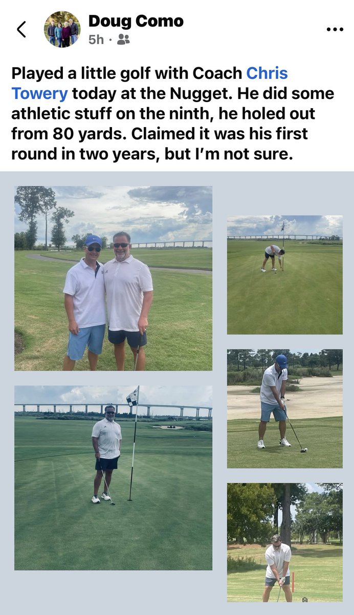 CoachTowery's tweet image. Nothing better than a round for the first time in a few years!