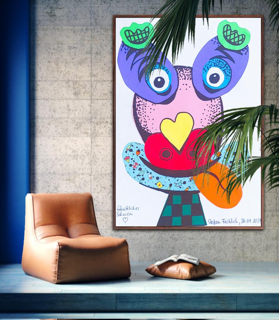 LLettink's tweet image. Happy Pig. 

#happy #pig #art #artbrut #Seelenart #kunst #Künstler #Tagesstätte #München