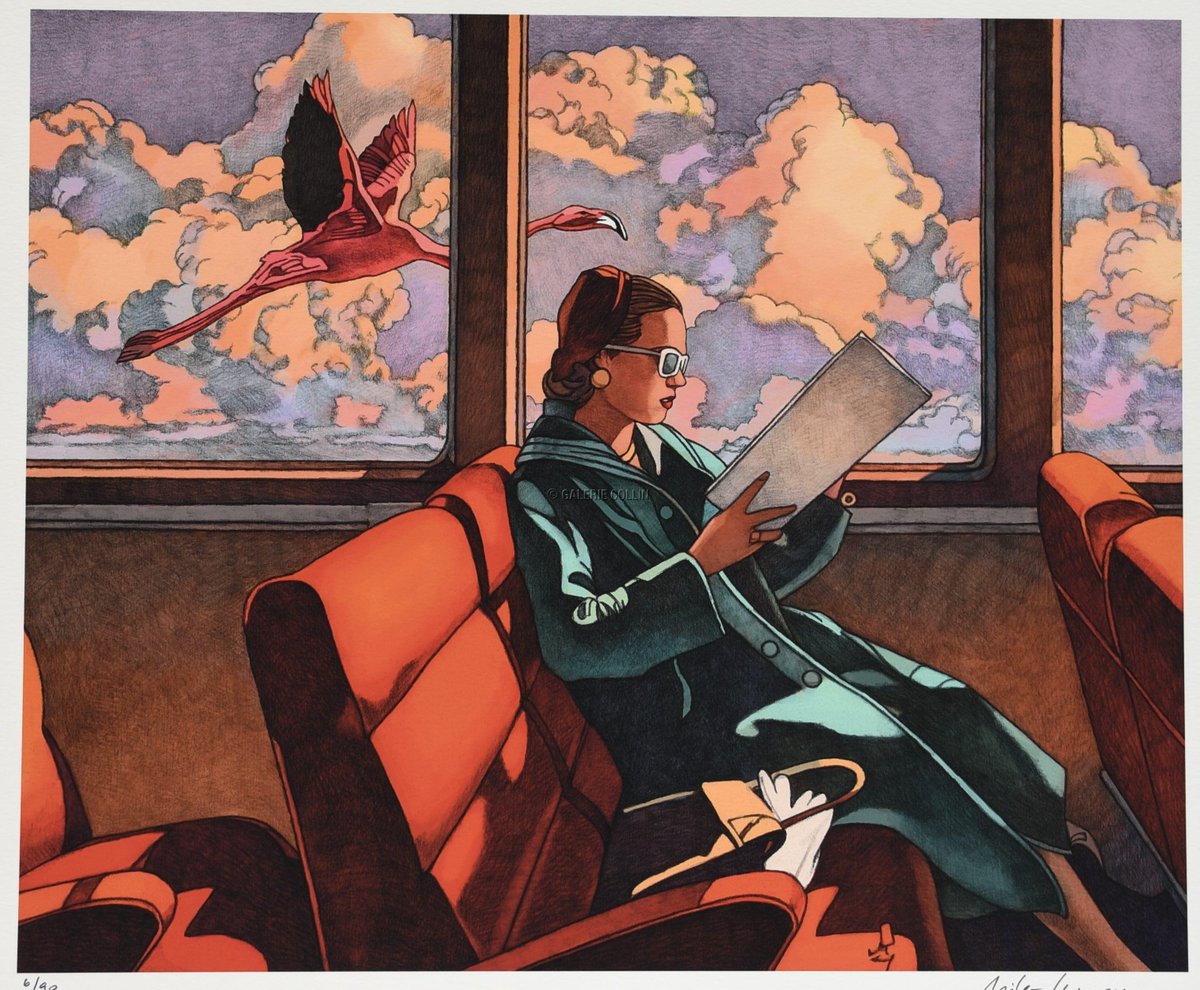 ShabanaMir1's tweet image. Miles Hyman (American, b. 1962). Amazing travelers (pigment print).