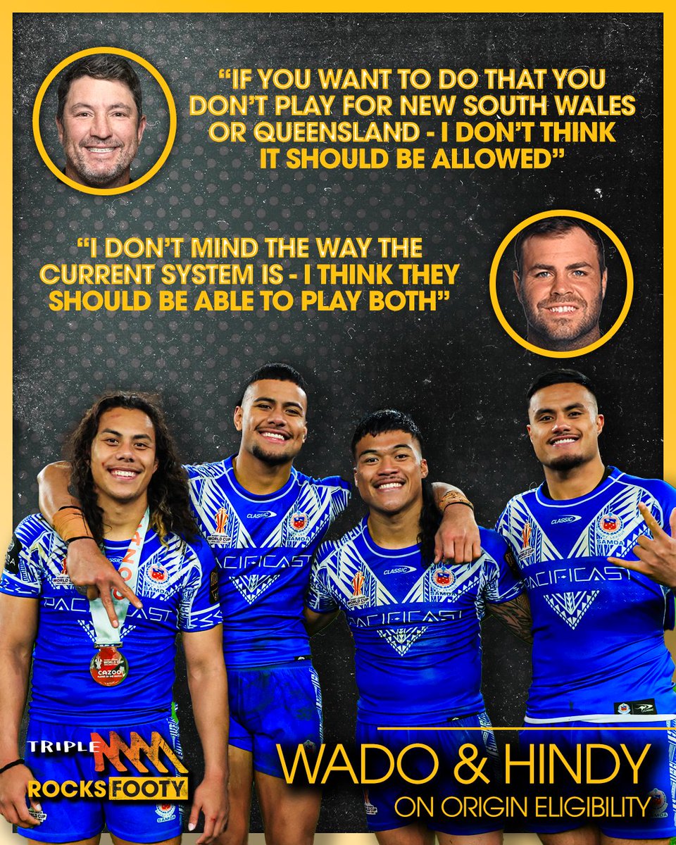 TripleM_NRL's tweet image. Wado &amp;amp; Hindy disagree on Origin eligibility...
LISTEN HERE 👉 brnw.ch/21wUrkk

📷 Getty