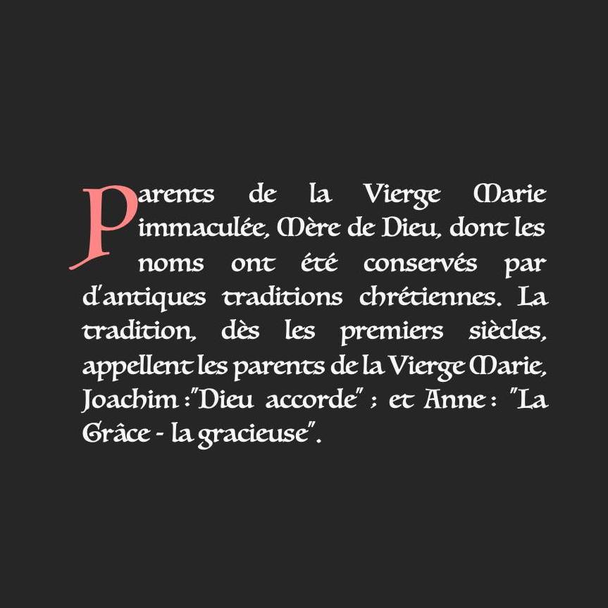DioceseMonaco's tweet image. #saintdujour
Saints Anne et Joachim (Ier s.)
Mère et père de la Vierge Marie