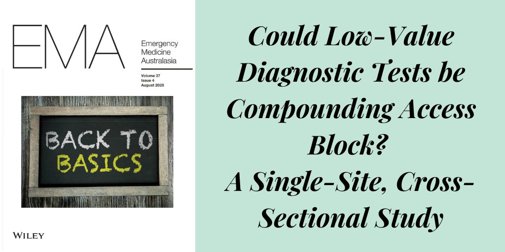 EMAJournal's tweet image. The impact of low-value diagnostic tests on patient flow
#OpenAccess
doi.org/10.1111/1742-6…
@Oslersmonkey
@WileyHealth @acemonline