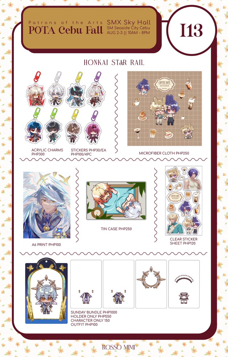 rossomimi's tweet image. Catalog for @PatronsOTArts Cebu Fall π
First time going to Cebu but itβs just the weekend π
Will only bring few stocks each π
π© Table I13
π Sky Hall SM Seaside Cebu
π
Aug 2 - 3
β° 10AM - 8PM
DM to reserve!
#PoTACebu
#PoTACebuFall
#PatronsofTheArts
1/3