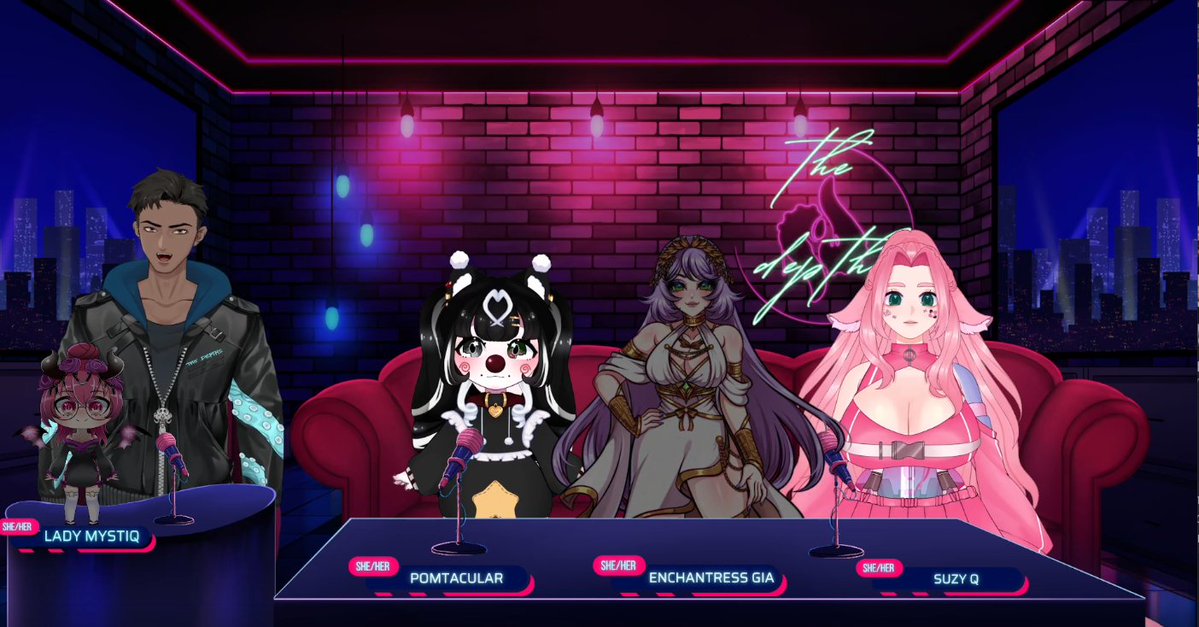 AtramentumX's tweet image. Thank you @pometacular @suzy_qlewd @HypnoGia and @Lady_Mystiq for joining on tonight's episode of #thedepthspod!
We had a deep discussion on censorship, mutual aid and our rights as lewd content creators.
The VOD is up and will be on Spotify and Youtube this wekeend!