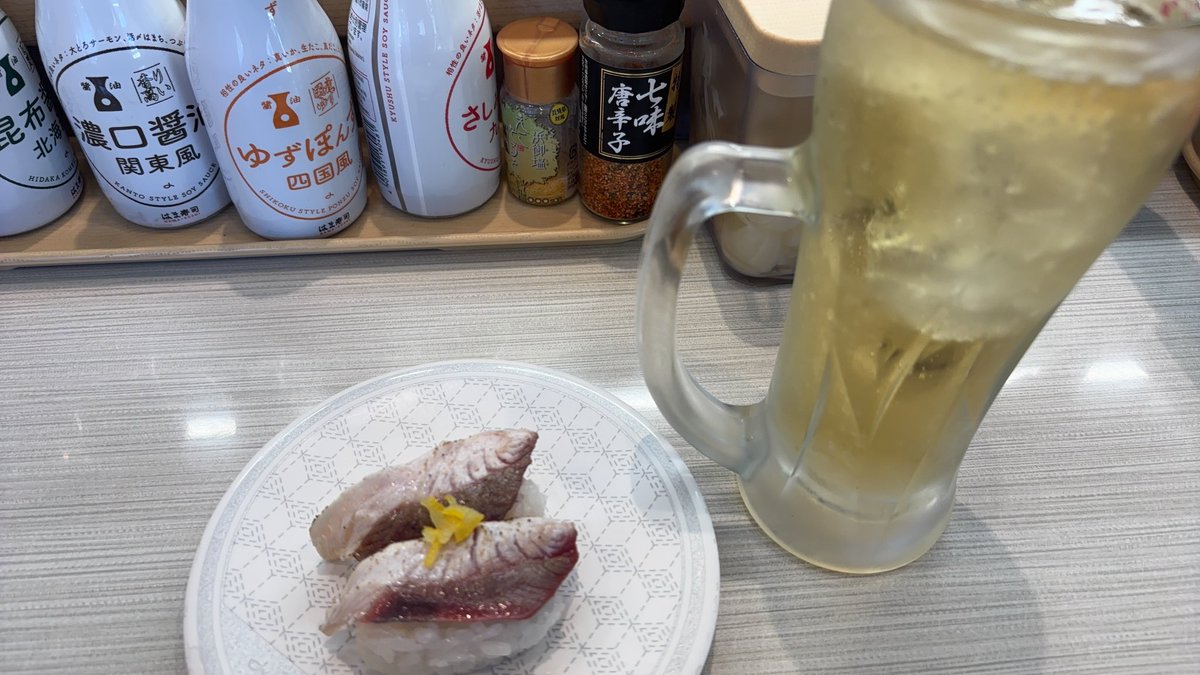 体重達成記念✌️
夜勤明けハイテンションでひとり寿司うまうま🥰