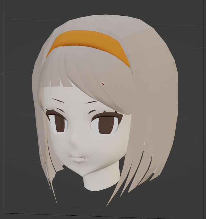 髪の毛製作中…　#Blender