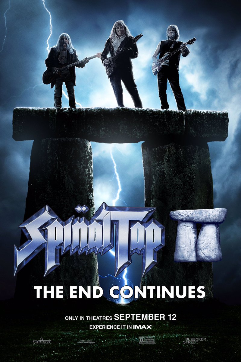 FilmNewsNos's tweet image. 🎬 Here’s the NEW POSTER for #SpinalTapIITheEndContinues! Starring #ChristopherGuest #MichaelMcKean @theharryshearer #RobReiner #FranDrescher #DonLake #JohnMichaelHiggins #Questlove
In theaters September 12, 2025
#SpinalTap2 @SpinalTap @bleeckerstfilms