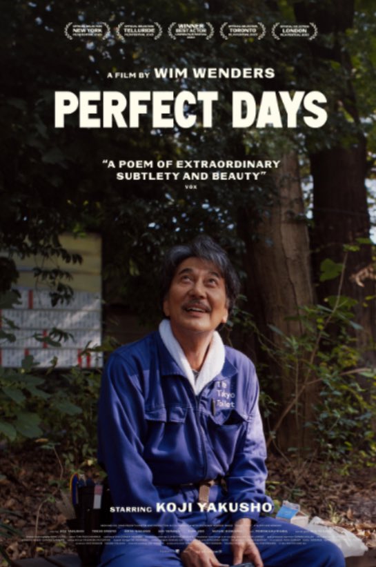 FischerKing (@fischerking64) on Twitter photo One last film post for today. This Japanese film (the director is German - Wim Wenders) follows a man who cleans toilets for a living. He is clearly overqualified, but you don’t know why. But he focuses on his task with minute attention. He spends his off time with photography One last film post for today. This Japanese film (the director is German - Wim Wenders) follows a man who cleans toilets for a living. He is clearly overqualified, but you don’t know why. But he focuses on his task with minute attention. He spends his off time with photography