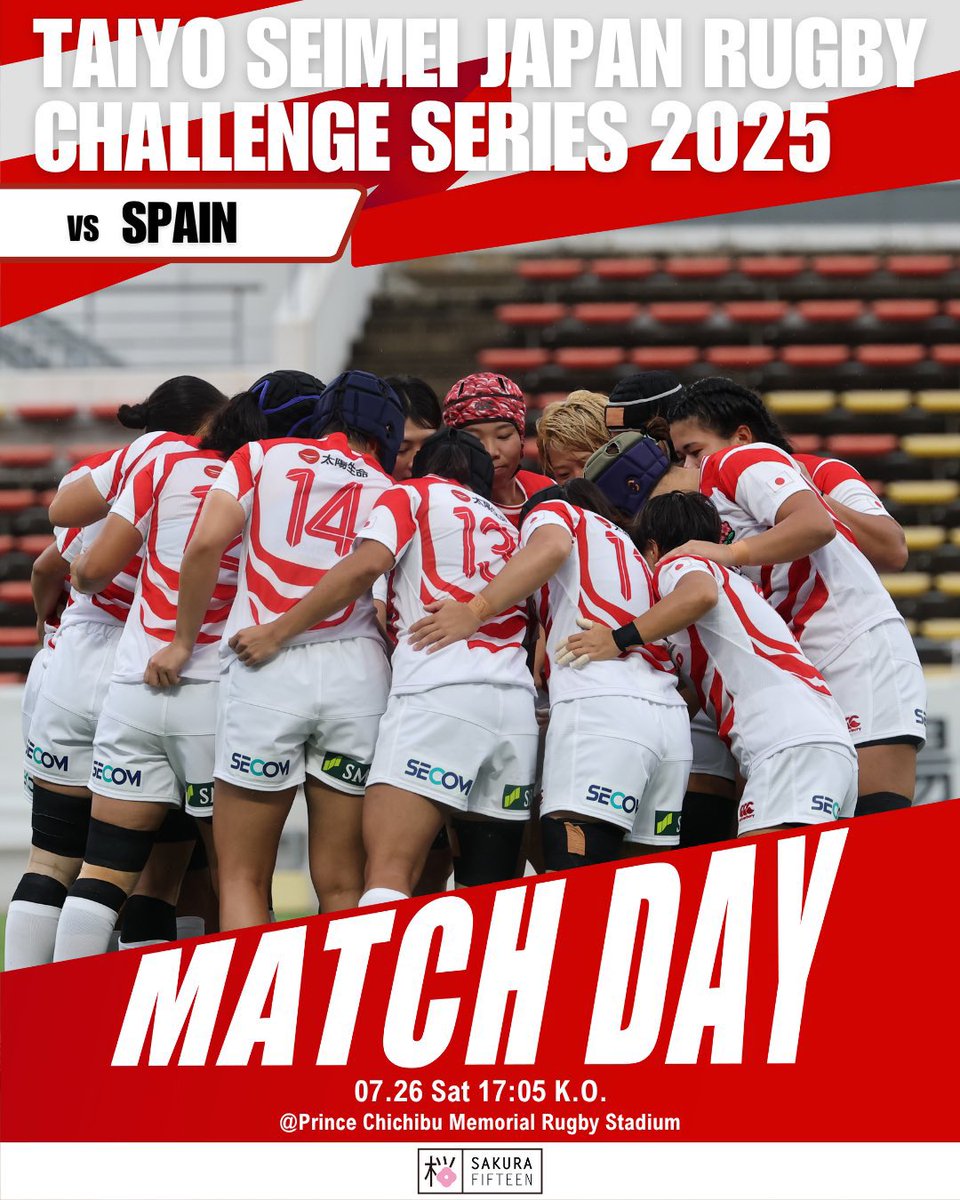 JRFURugby's tweet image. 🇯🇵 MATCH DAY IN TOKYO 🔥

The Sakura Fifteen are back for Round 2 against Spain! 

📆 Today, 17:05 
📍 Chichibunomiya Rugby Stadium

Catch all the action LIVE on JSports On Demand, BSNTV &amp;amp; JSports 3 👀📺

#JPNvESP | #Sakura15