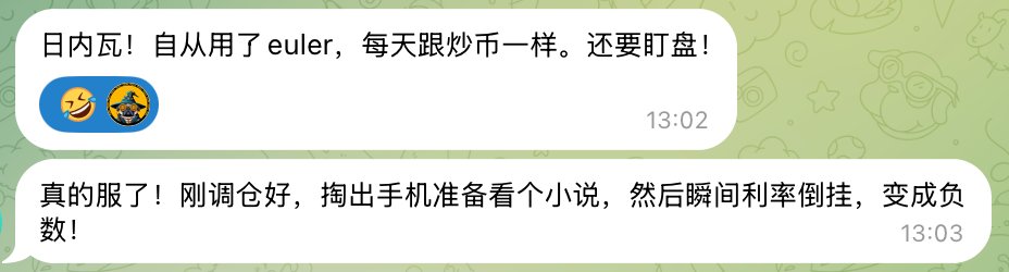 BitHappyX's tweet image. Euler 是最需要盯盘的 DeFi 协议，也是自动调仓换池子利润最高的 DeFi 协议！