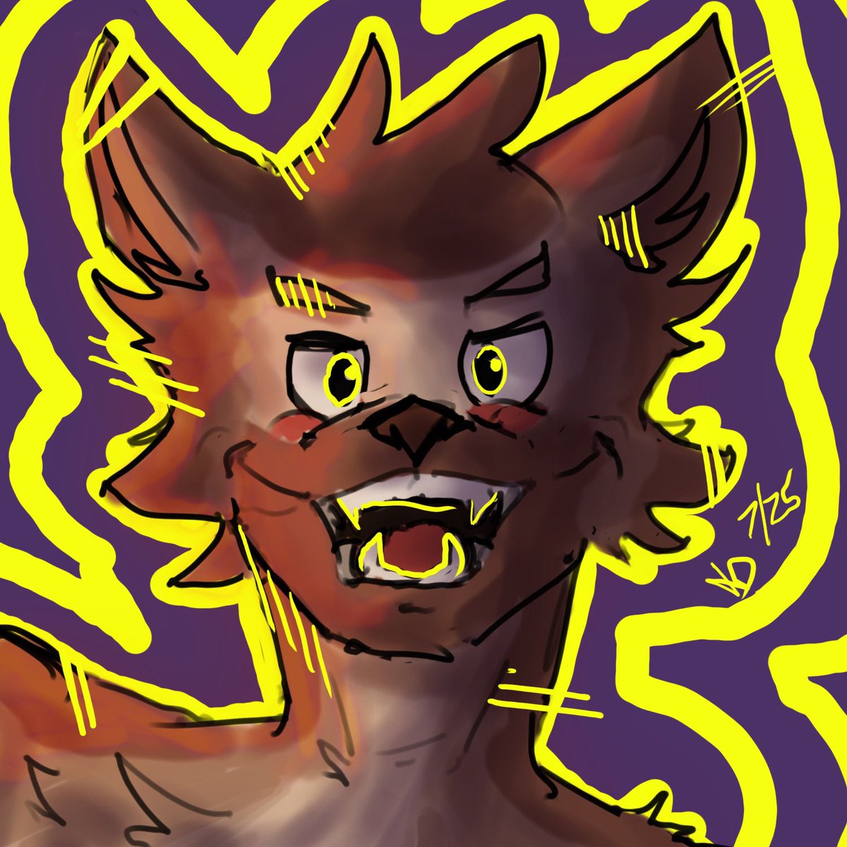 totally_not_jd's tweet image. Pfp I did for @kemoseart , also part of artfight go check him out lol
