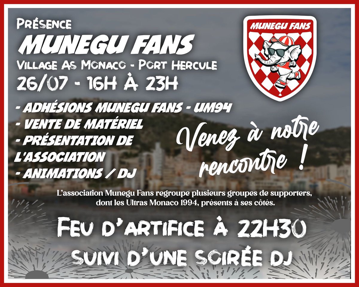 Munegu Fans (@munegufans) on Twitter photo Nous serons présents aujourd’hui au village <a href="/AS_Monaco/">AS Monaco 🇲🇨</a> - Port Hercule de 16H à 23H ! Nous serons présents aujourd’hui au village <a href="/AS_Monaco/">AS Monaco 🇲🇨</a> - Port Hercule de 16H à 23H !