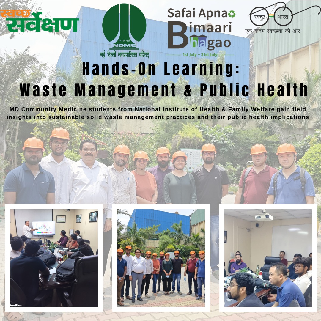 tweetndmc's tweet image. MD Community Medicine students from #NIHFW begin their practical training with the Public Health Department!
🔍 Visited the MSW Processing &amp;amp; Waste-to-Energy Plant to gain real-time insights into urban waste management and #sustainableenergy practices. 🌱
#safaiapnaobimaaribhagao