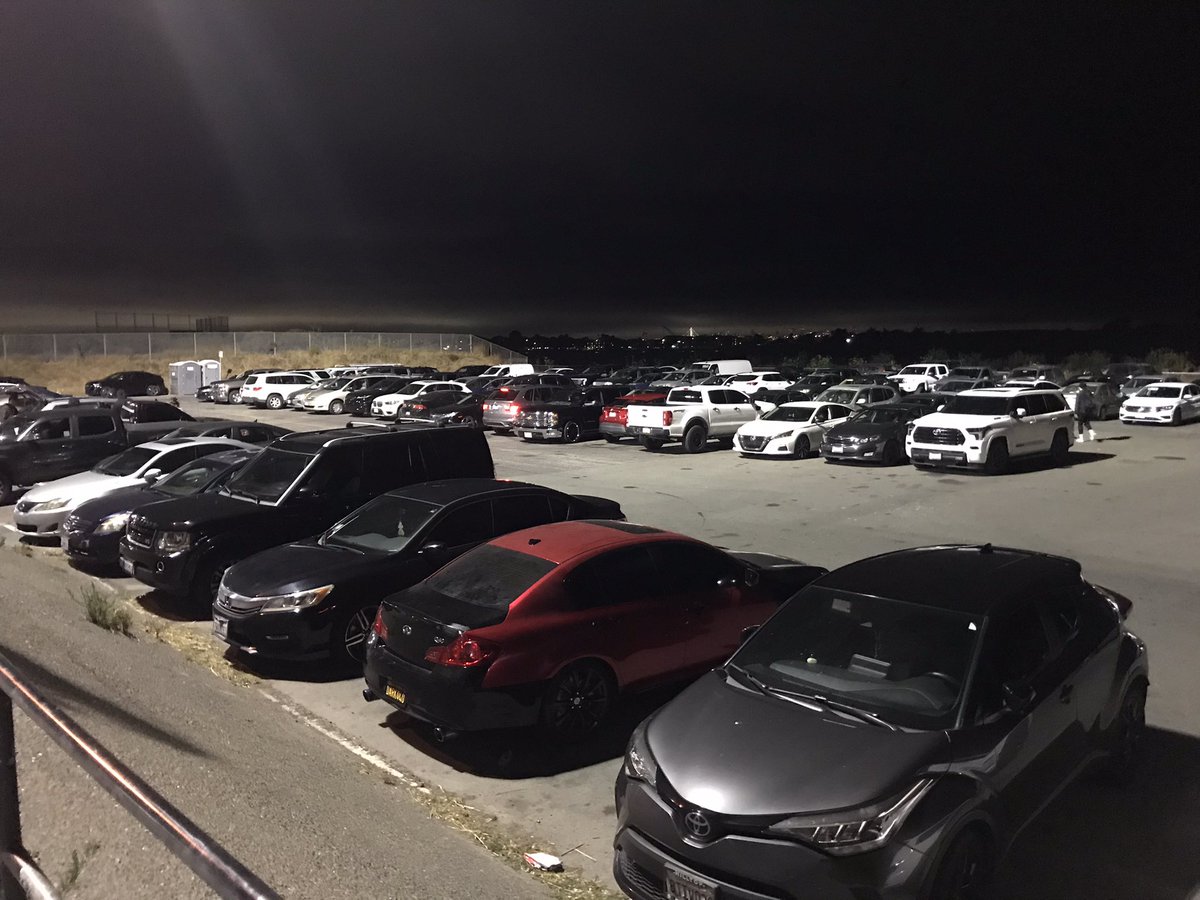 pkedit's tweet image. It’s after 10 pm and this is the parking lot at the local soccer fields here the East Bay (Berkeley). Packed. Probably five games going on. I came to see our son’s gf in her 8v8 coed league final.