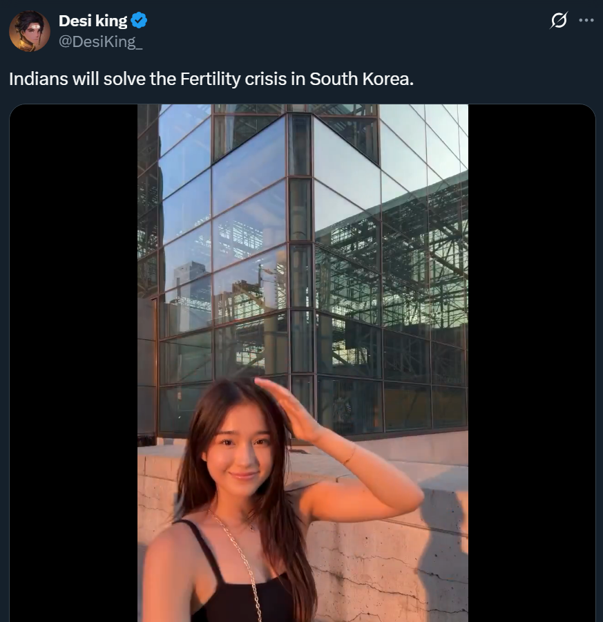 Most East Asian females won't touch an Indian male with a 10 foot pole.